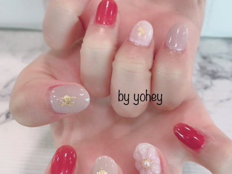 ぷっくりフラワーネイル
