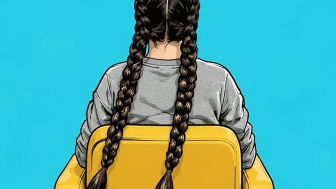 椅子に座る後ろ姿のイラスト